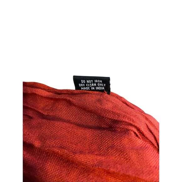 Solid Red Viscose Fringe Scarf Wrap Shawl Lightweight Boho Travel Festival - Picture 7 of 10